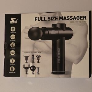 STARTER Black Full Size Massager with Multiple Heads